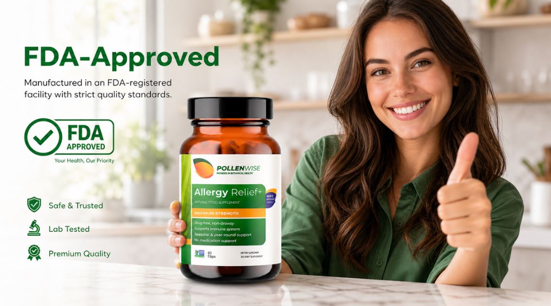 FDA-approved PollenWise allergy relief supplement